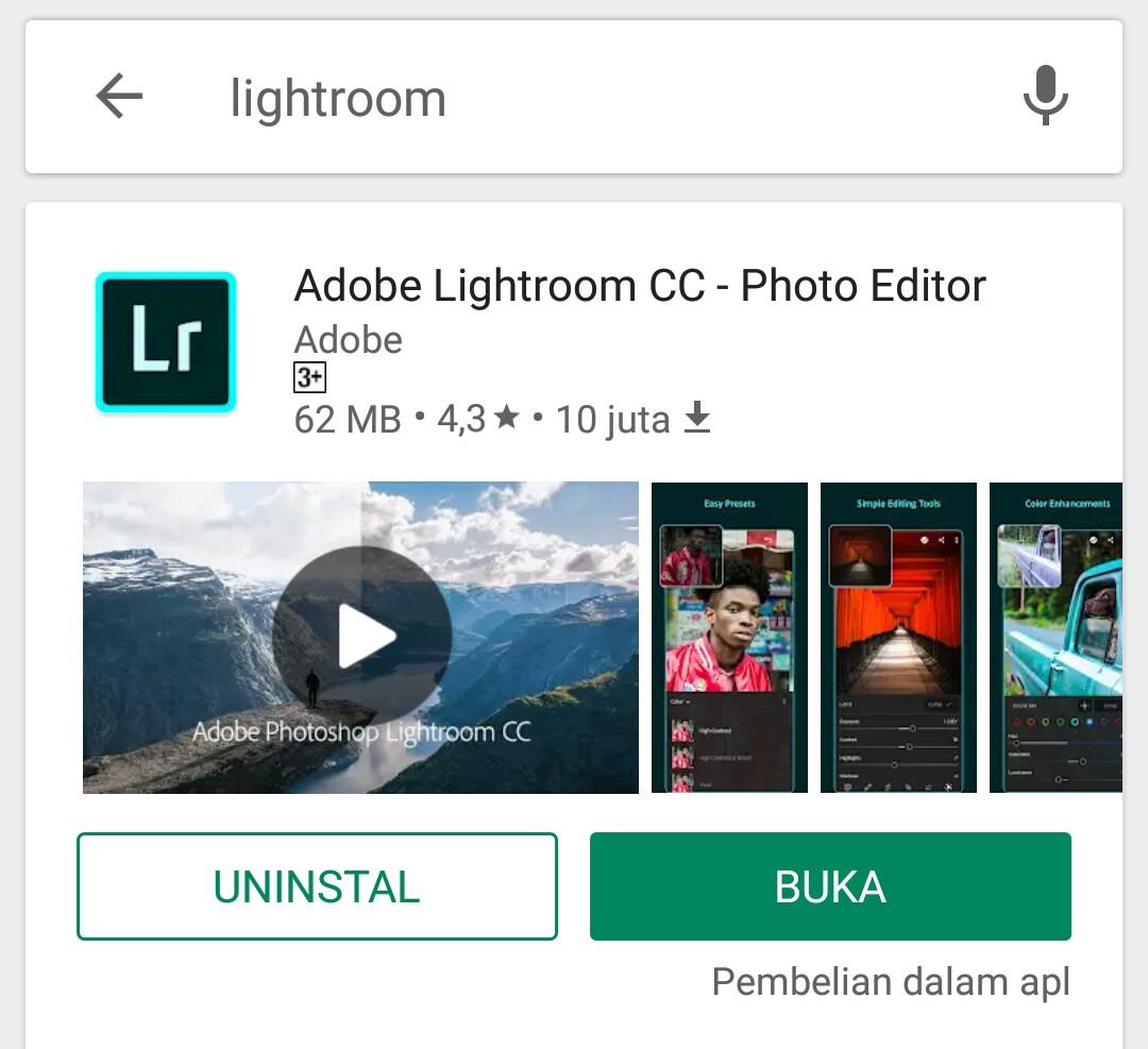 Aplikasi mobile untuk mengedit foto dengan mudah